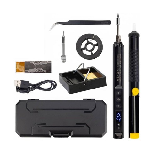 Cordless soldering iron set - iron,