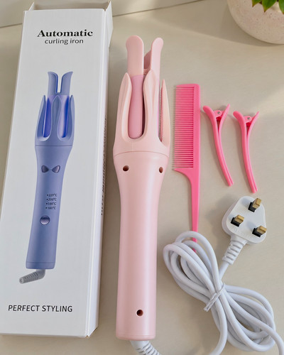 Pink automatic curling iron - automatic,